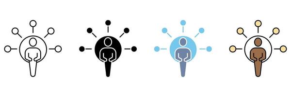 shareholder concept line icon. Simple element illustration. vector
