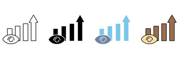 vision concept line icon. Simple element illustration vector