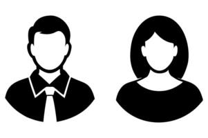 Clean User Avatar Icon Collection vector