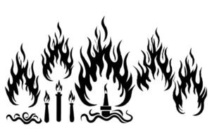 Editable Flame Graphics vector