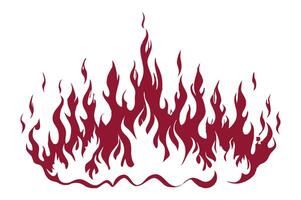 Simple flame icons in flat style vector