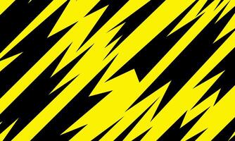 Abstract yellow thunder pattern fabric textile black background. hazard retro style. vector