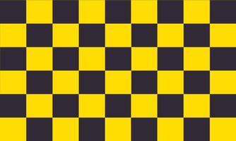 Black and yellow chess pattern. Abstract checkered checkerboard. Retro mosaic floor. vector