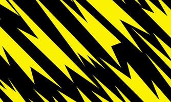 Abstract yellow thunder pattern fabric textile black background. hazard stripes. vector