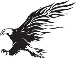 Bald Eagle Abstract Flame vector