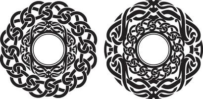 Abstract Vintage Round Frame Pattern vector