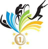 Triathlon Abstract Symbol vector