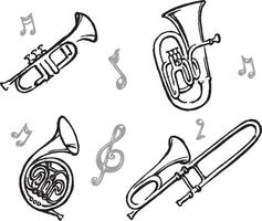 Wind Instruments Set vector