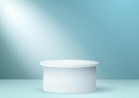 Empty display podium under spotlight display background vector