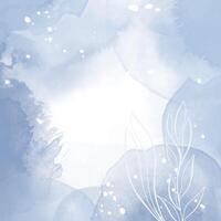 Elegant hand painted alcohol ink background with minimal floral design vector