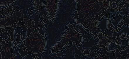 an outline topographic map view from top vector