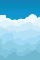 a clouded sky sunny day simple design vector