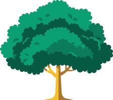 Lush and Vibrant Tree Canopy with Green Foliage and Layered Texture vector