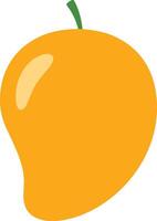 Minimalist Simple Mango Illustration in Flat Design Style vector