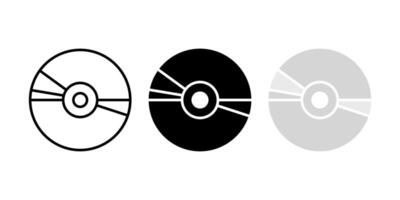 Cd icon set. for mobile concept and web design on white background vector