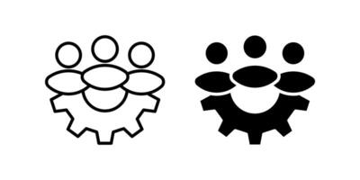 Teamwork icon set. Management Symbol. Teamwork management sign. for mobile concept and web design. illustration on white background vector