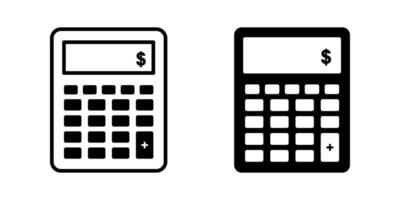calculator icon set. for mobile concept and web design on white background vector