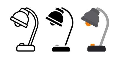 Desk Lamp icon set. for mobile concept and web design. illustration vector