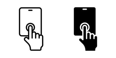 Tap icon set. Hand touch screen smartphone icon. for mobile concept and web design. illustration vector