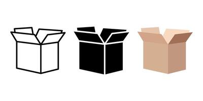 Box icon set. for mobile concept and web design. illustration vector