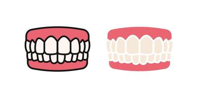 Teeth icon set.tooth Symbol. dentil sign. for mobile concept and web design. illustration on white background vector