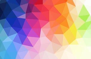 Abstract triangle mosaic gradient background featuring vibrant polygonal triangles in blue red green for web and print media vector