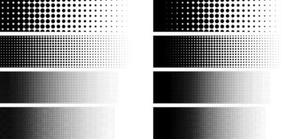 Gradient halftone pattern set. Halftone dots backgrounds. vector