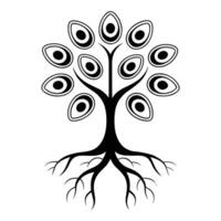 Abstract tree of life with concentric circles vector