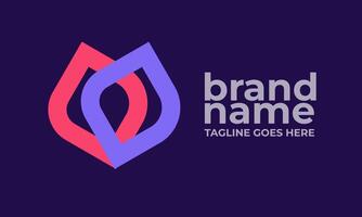 Tulip Name Card Logo Design for Elegant Branding vector