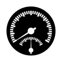 Speedometer Illustration. The design features a circular layout with a large primary gauge and a smaller secondary gauge beneath it. vector