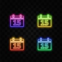 Calendar agenda - icon. neon style.background for website, mobile application, presentation, infographic. Date time concept sign. Graphic design element vector