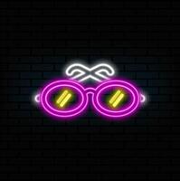 reading glasses. suitable for men's accessories symbol. neon style. glyph style. editable simple design. design template . simple symbol illustration vector