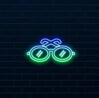 icon reading glasses. suitable for men's accessories symbol. neon style. glyph style. editable simple design. design template . simple symbol illustration vector