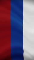 Rússia acenando bandeira dentro vertical orientação. realista bandeira animação. desatado ciclo fundo. video