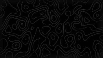 4K seamless animated topographic lines background. Abstract black terrain map motion, perfect for modern design, tech visuals, and data mapping video