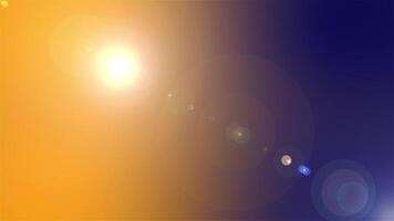 Dynamic Lens Flare Effects on Vibrant Orange and Blue Gradient Background Abstract Motion Graphics Element and Overlay video