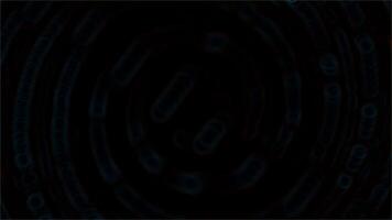 Abstract Digital Animation Dynamic Glowing Blue and Orange Concentric Rings and Patterns Loop Futuristic Tech Background video
