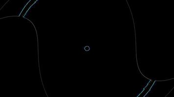 Abstract Generative Art Animation Dynamic Evolving Shapes, Central Ring, and Curved Side Patterns on a Dark Background video