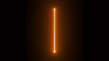 Abstract Motion Graphics Glowing Orange Vertical Line Animation on Black Background with Dynamic Pulse Effect video
