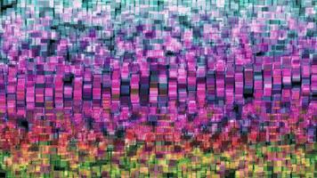 Dynamic Abstract Motion Background Vibrant Gradient of Textured Rectangular Blocks and Squares in Blue, Purple, Pink, Orange, and Green Hues video
