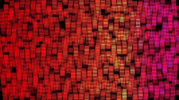 Abstract Digital Grid Animation with Vibrant Red, Orange, and Pink Gradient Dynamic Textured Rectangles Background Loop video