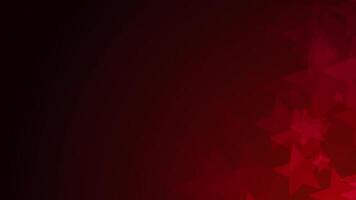Red star shapes are moving from the bottom right of a gradient grid abstract background, horizontal composition. Futuristic motion graphic. Loop animation footage for graphic design. video