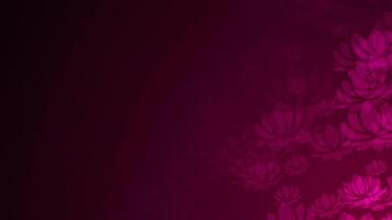Pink lotus shapes are moving from the bottom right of a gradient grid abstract background, horizontal composition. Relaxing, yoga or zen motion graphic. Loop animation footage for graphic design. video