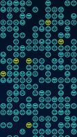Blue glowing emoji icons matrix on a grid. Texture animation, vertical composition. Funny motion graphic. video