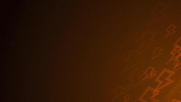 Orange thunder shapes are moving from the bottom right of a gradient grid abstract background, horizontal composition. Powerful motion graphic. Loop animation footage for graphic design. video
