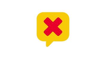 Speech bubble icon suitable for concepts like rejection, error, negativity. Perfect for graphic design and social media. video