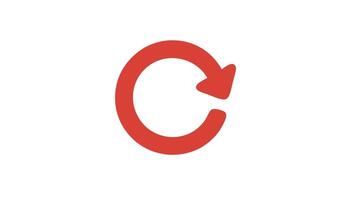 Circular arrow icon. Suitable for presentations, infographics, web design, and advertising materials. Versatile graphic element for dynamic and directional content. video