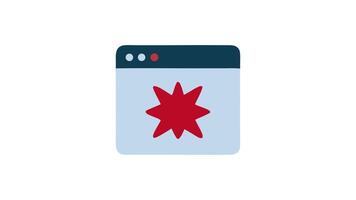 Browser window icon animation, perfect for highlighting promotions, discounts, notifications, or important alerts on websites. video