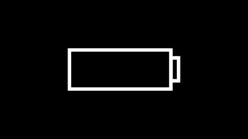 Low Battery Indicator Animation. Empty Battery video