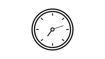 Animated Clock icon, the clock is moving fast loop video